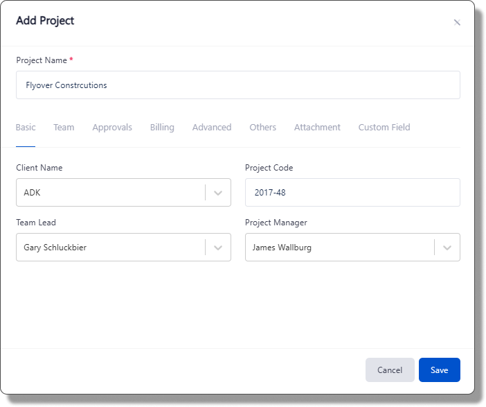 Projects in TimeLive - TimeLive Help v13 - 1