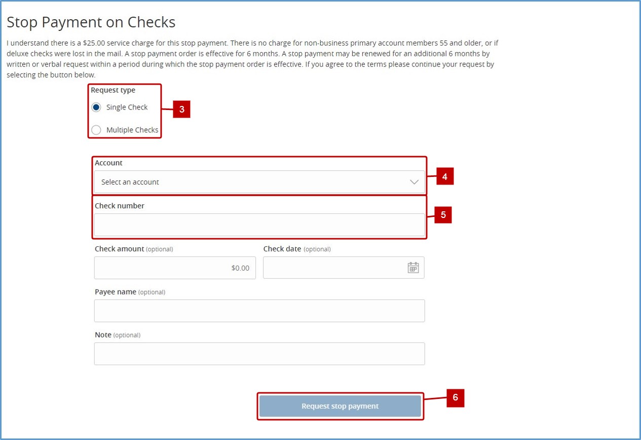 Stop Payment On Checks Digital Banking User Guide 1