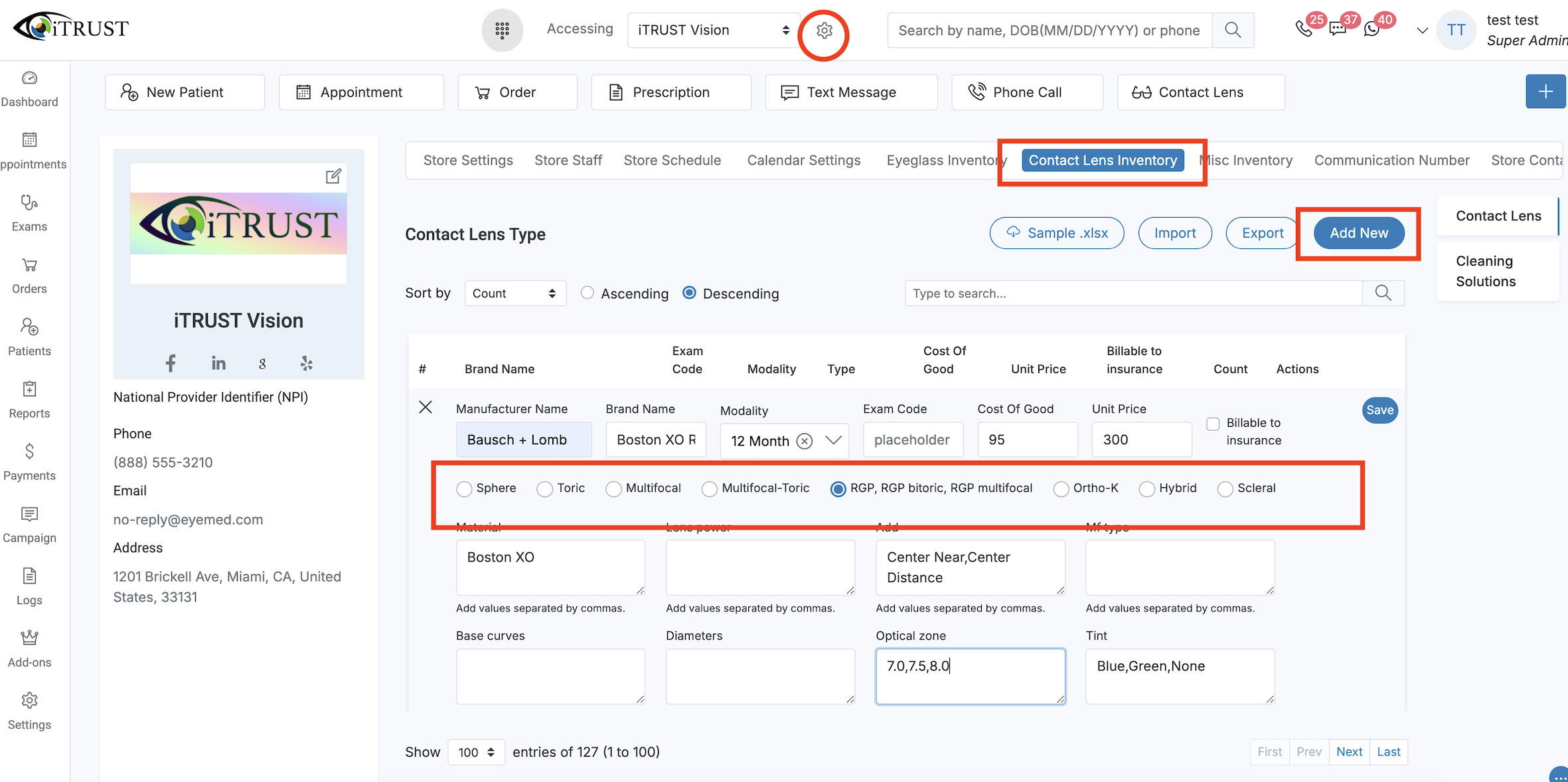 Manage/ Finalize RGP, RGP bitoric, RGP multifocal Ortho-K Hybrid ...