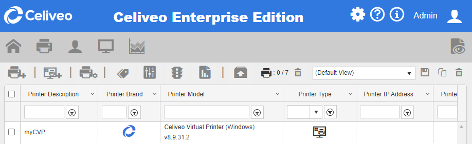 Add a Celiveo Shared Virtual Printer to Web Admin - Celiveo 8 - Ver