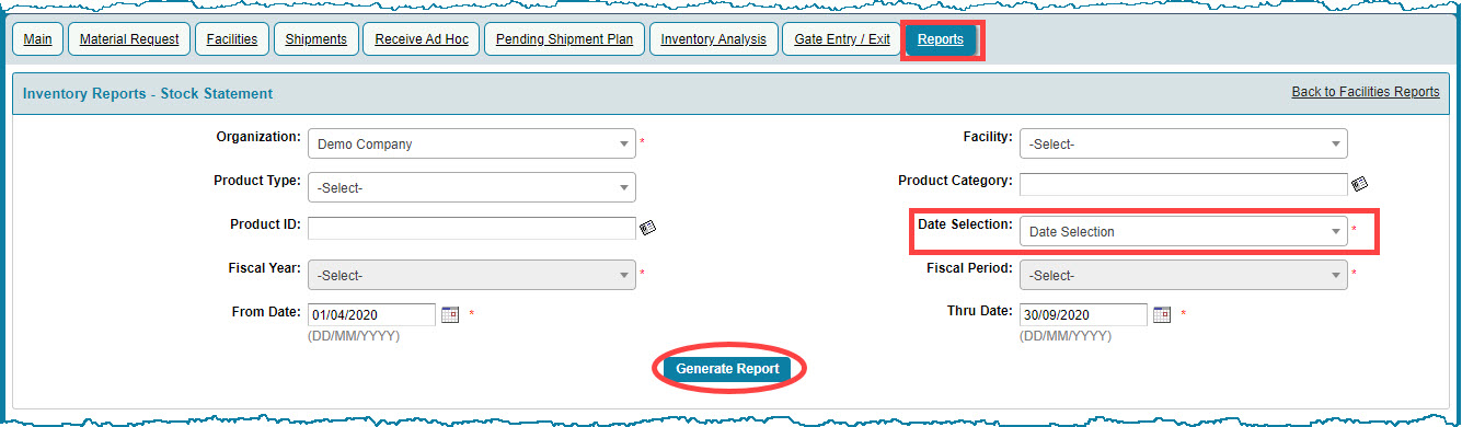 Stock Statement - Crest ERP User Manual - 1.0