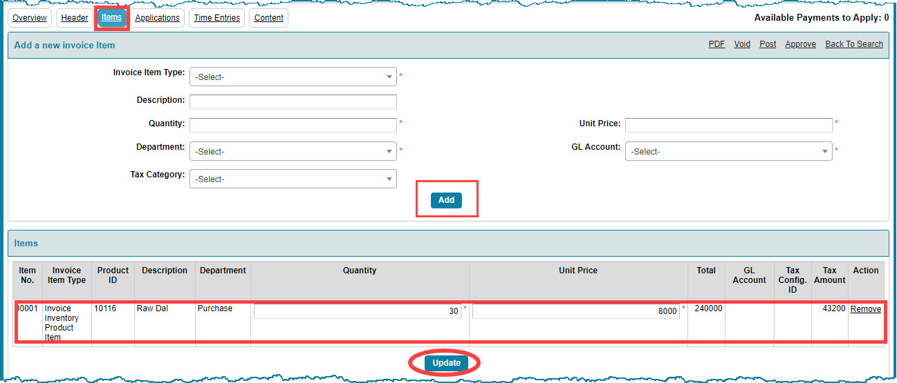 Know The Purchase Invoice - Crest ERP User Manual - 1.0