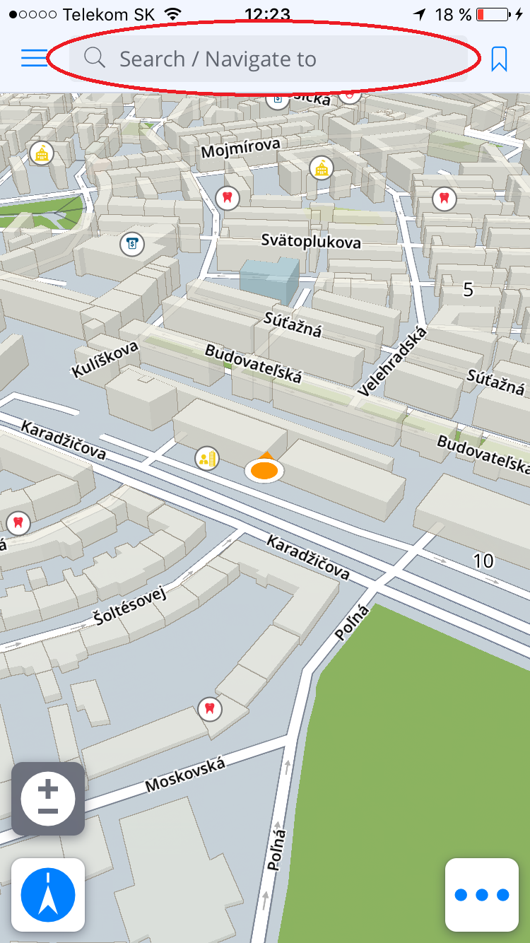 Navigating to a interest - Sygic GPS Navigation iOS - 16.4.