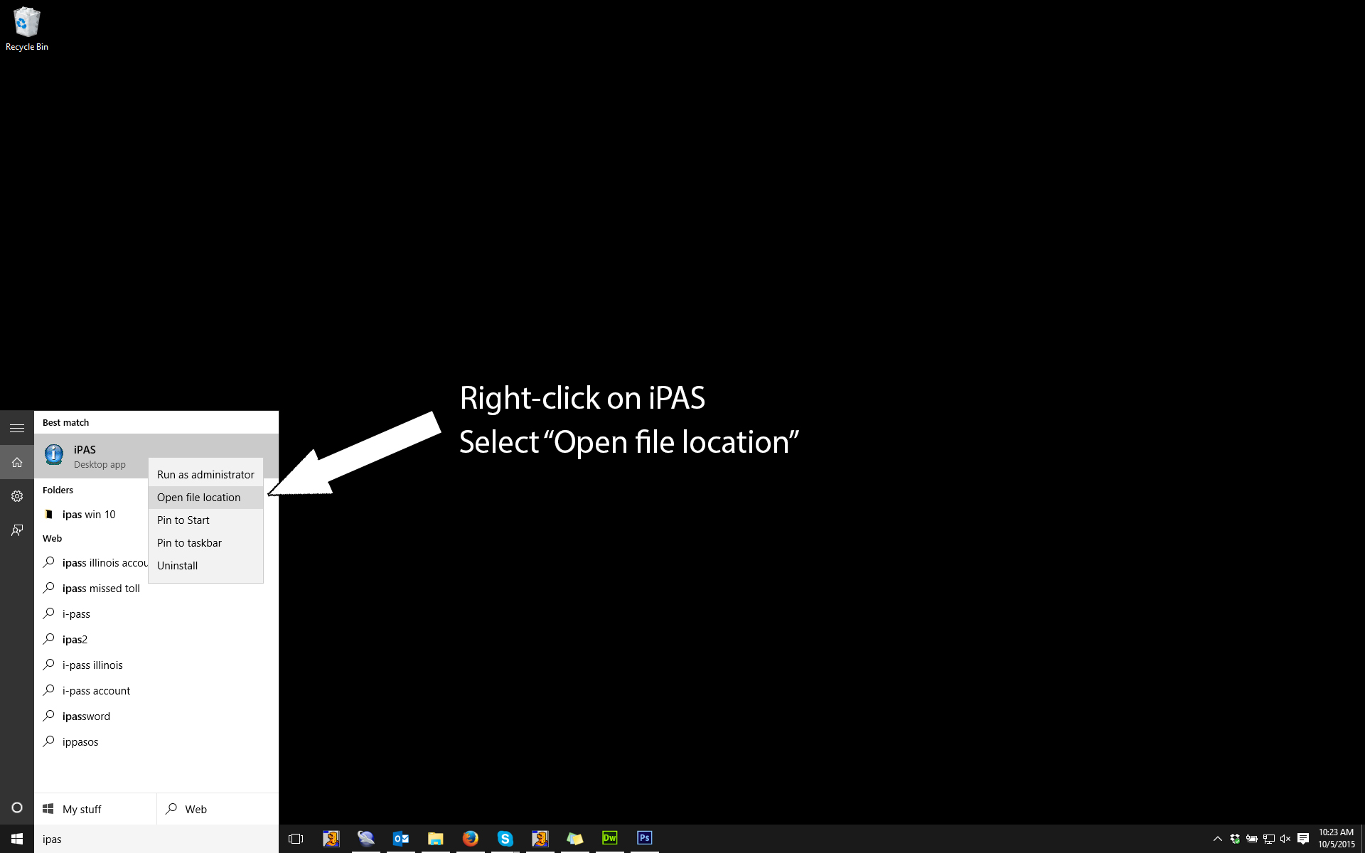 Windows 10 iPAS Installation Instructions 1