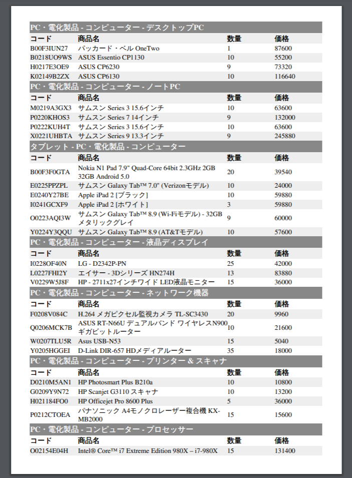 価格表 lhee.org