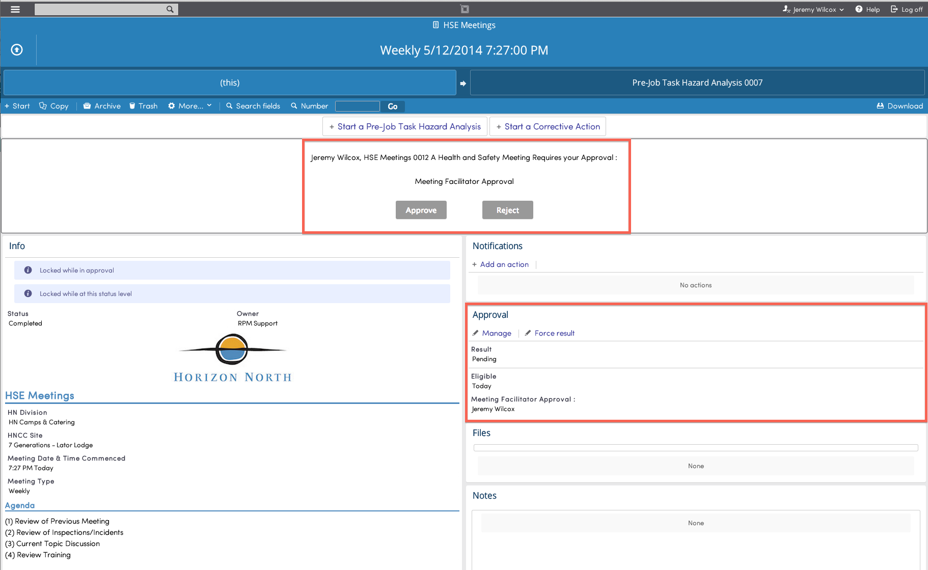 hse meetings horizon north cube data management hse user help 1 safety meeting forms download